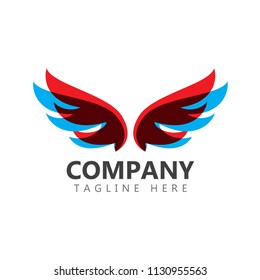 Wings Company Logo Vector Template Design Illustration