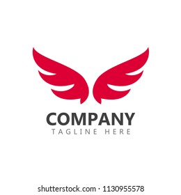 Wings Company Logo Vector Template Design Illustration