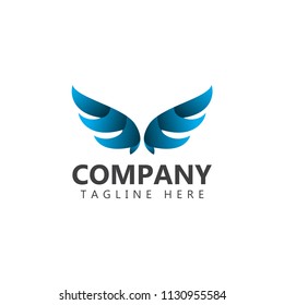 Wings Company Logo Vector Template Design Illustration