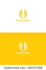 Wings corporation logo template.