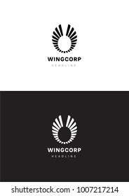 Wings corporation logo template.