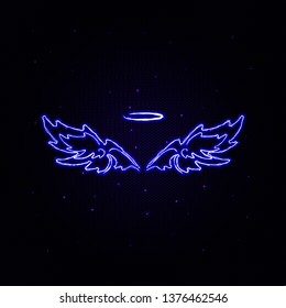 Wings, crown hand drawn electric icon. Elements of Wings crown set. Simple icon for websites, web design, mobile app, info graphics