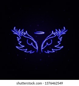 Wings, crown hand drawn electric icon. Elements of Wings crown set. Simple icon for websites, web design, mobile app, info graphics