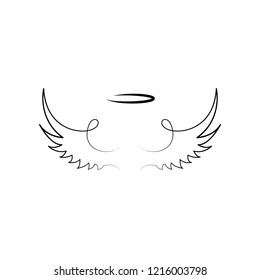 Wings, crown hand drawn icon. Element of wings icon for mobile concept and web apps. Hand drawn Wings, crown icon can be used for web and mobile