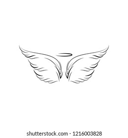 Wings, crown hand drawn icon. Element of wings icon for mobile concept and web apps. Hand drawn Wings, crown icon can be used for web and mobile