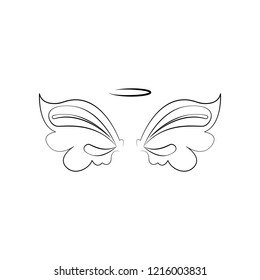 Wings, crown hand drawn icon. Element of wings icon for mobile concept and web apps. Hand drawn Wings, crown icon can be used for web and mobile