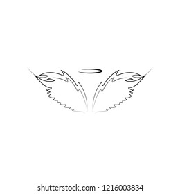 Wings, crown hand drawn icon. Element of wings icon for mobile concept and web apps. Hand drawn Wings, crown icon can be used for web and mobile
