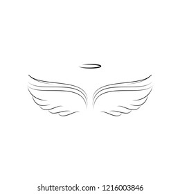 Wings, crown hand drawn icon. Element of wings icon for mobile concept and web apps. Hand drawn Wings, crown icon can be used for web and mobile
