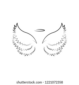 Wings, crown hand drawn icon. Element of wings icon for mobile concept and web apps. Hand drawn Wings, crown icon can be used for web and mobile
