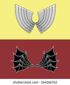 Wings Demon and Angel 