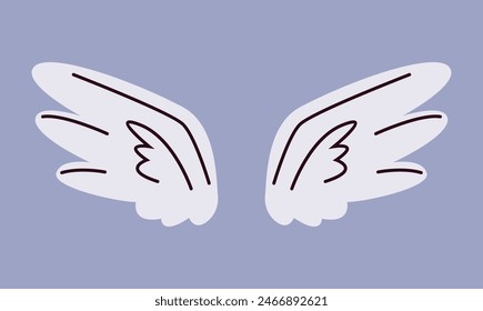 Wings design element isolated concept. Vector flat graphic design illustration