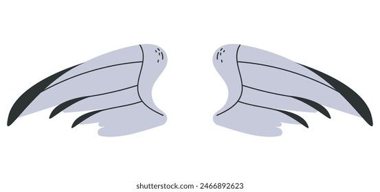 Wings design element isolated concept. Vector flat graphic design illustration