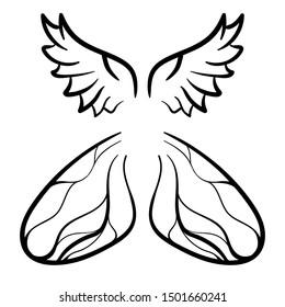 Wings design set. vector format.