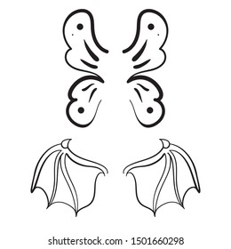 Wings design set. vector format.