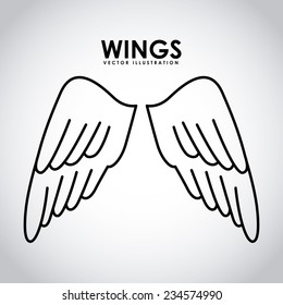 wings design , vector illustration