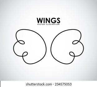 wings design , vector illustration