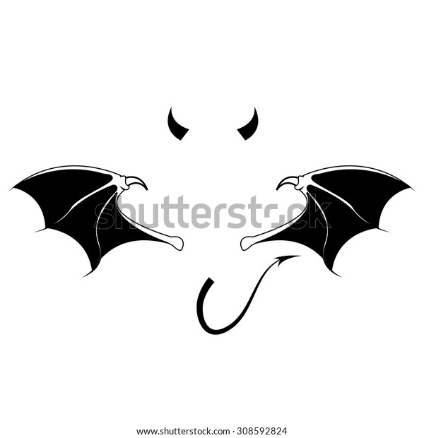 Wings Devil Vector Stock Vector Royalty Free