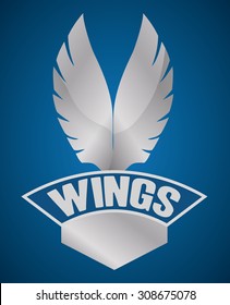 Wings digital design, vector illustration 10 eps graphic
