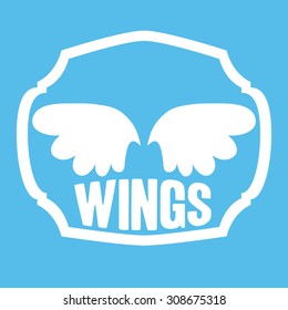 Wings digital design, vector illustration 10 eps graphic