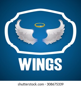 Wings digital design, vector illustration 10 eps graphic