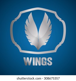 Wings digital design, vector illustration 10 eps graphic