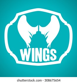 Wings digital design, vector illustration 10 eps graphic