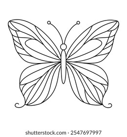 Wings of Elegance A Minimalist Butterfly Line Art Design