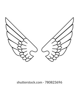wings emblem isolated icon