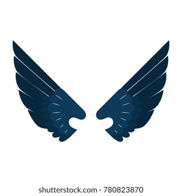 wings emblem isolated icon