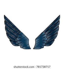 wings emblem isolated icon