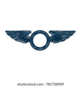 wings emblem isolated icon