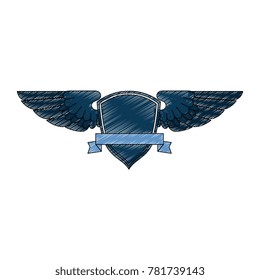 wings emblem isolated icon