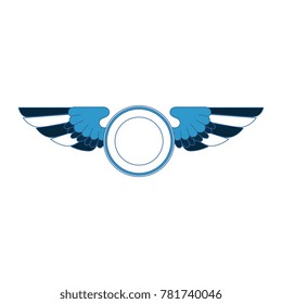 wings emblem isolated icon