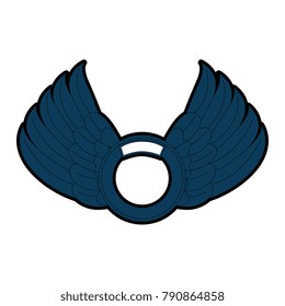 wings emblem isolated icon