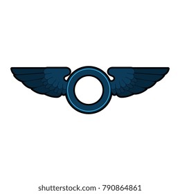 wings emblem isolated icon