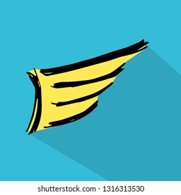 Wings Feather Icon with Color. Vector Illustration for Graphic Design, Template, Background, Business, Shirt, and More. 