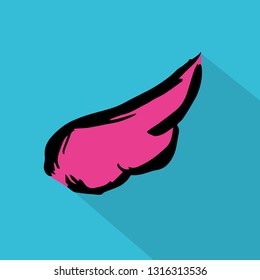 Wings Feather Icon with Color. Vector Illustration for Graphic Design, Template, Background, Business, Shirt, and More. 