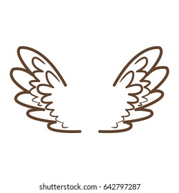 wings feathers angel bird freedom icon