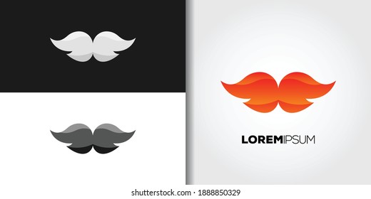 wings fire logo set brand idea template vector