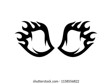 Wings in flame design vector