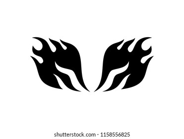 Wings Flame Design Vector Stock Vector (Royalty Free) 1158556825 ...