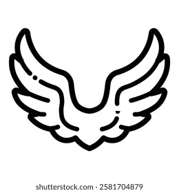 Wings Flat Icon Isolated On White Background