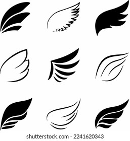 VECTOR DE VOLAS ALAS SKY SILHOUETTE MINIMALISTA