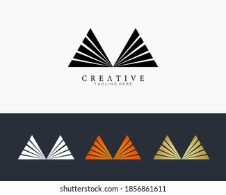 Wings geometry vector logo template. Freedom icon business symbol