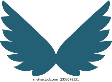 Wings Glyph Two Color Icon For Personal And Commercial Use.
