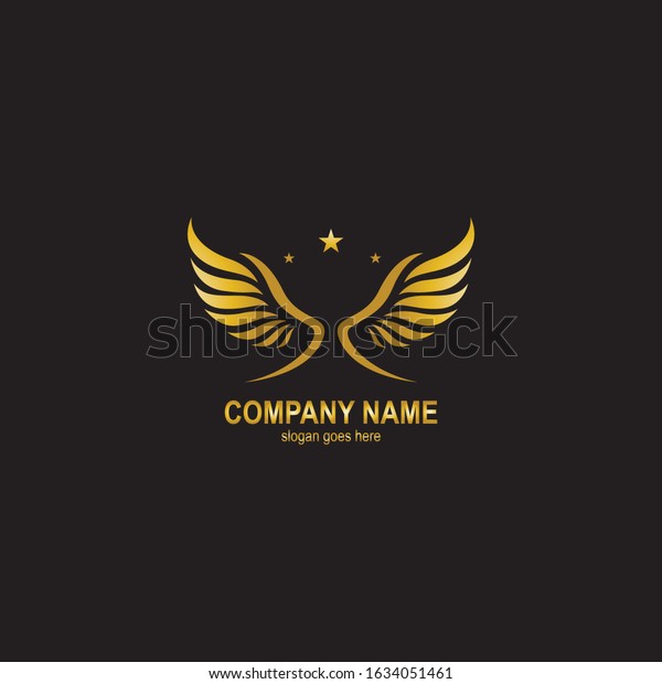 Wings Gold Logo Vector Illustration Template Stock Vector (Royalty Free ...