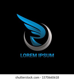 wings gradients logo vector illustration template