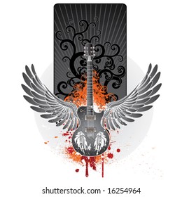 wings guitar emblem