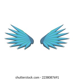 Wings gundam color logo 2D with shadow