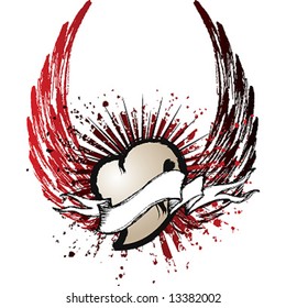 wings heart emblem